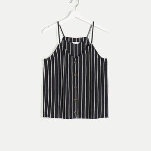 Buttoned-Front Striped Cami